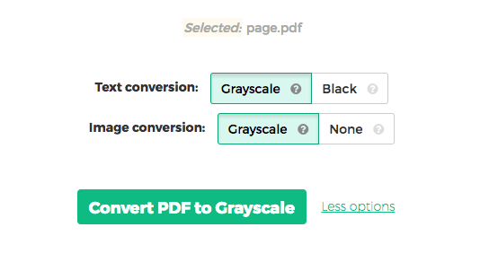 Chuyển đổi PDF sang Grayscale trực tuyến