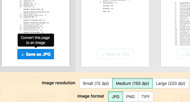 Convert pdf to jpeg