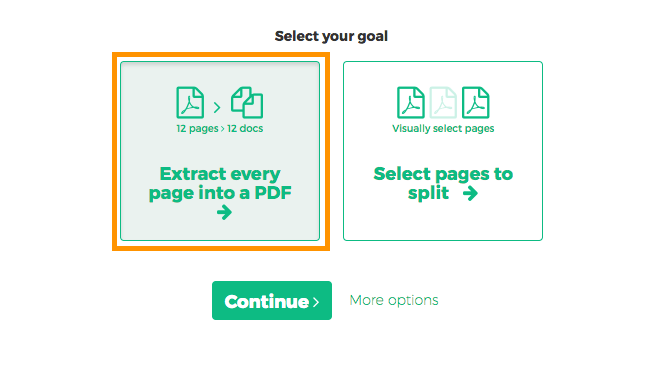 How to split PDFs into multiple pages