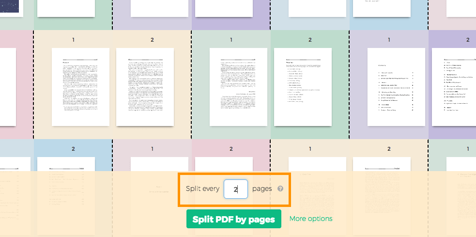 Split PDF: A free online PDF page splitter