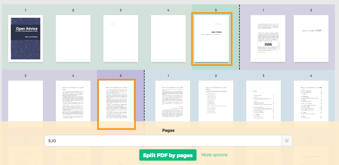 Split PDF, Extract PDF pages online