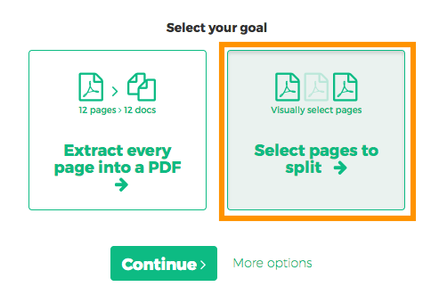 Split PDF, Extract PDF pages online
